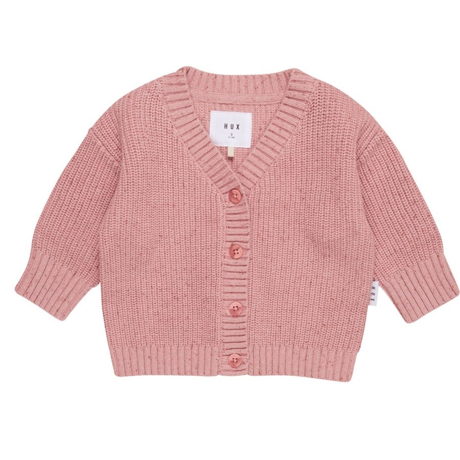 Child [2-14] Huxbaby Outerwear | Huxbaby Sprinkles Boxy Cardigan - Dusty Rose