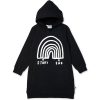 Baby [0-23M] Minti Jumpers | Minti Rainbow Diagram Furry Hoodie Dress - Black