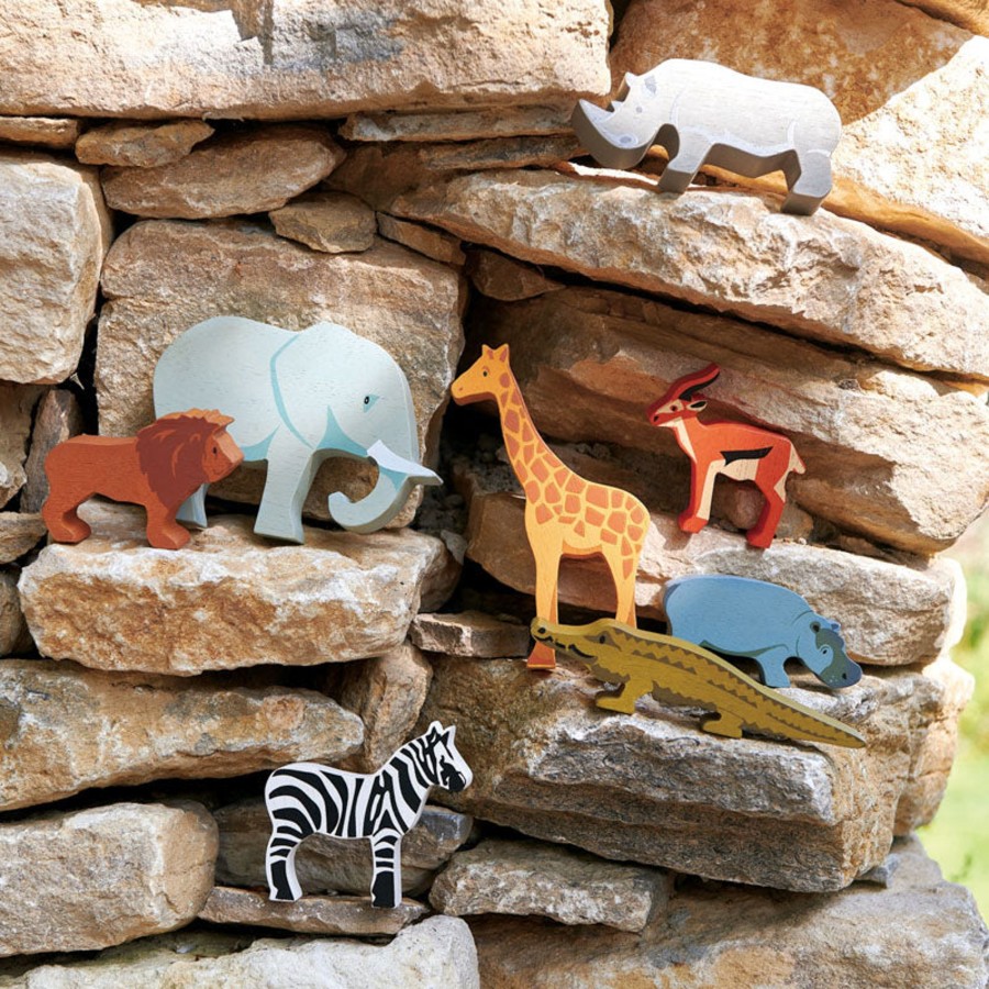 Play + Learn Tenderleaf Animals | Wooden Safari Animal Set