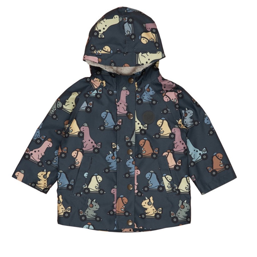 Baby [0-23M] Huxbaby Rainwear | Huxbaby Dino Racer Raincoat - Ink