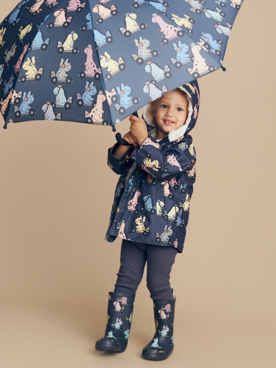 Baby [0-23M] Huxbaby Rainwear | Huxbaby Dino Racer Raincoat - Ink