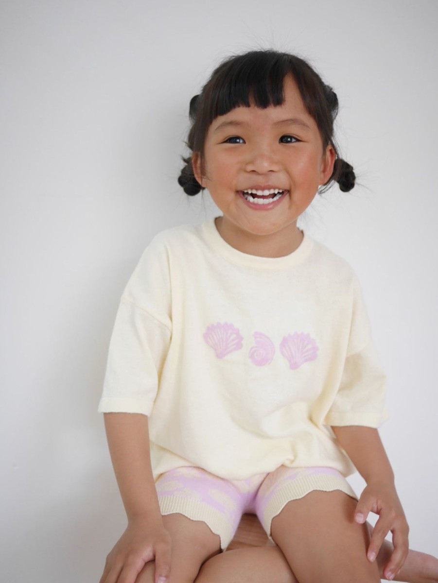 Child [2-14] Ziggy Lou Knitwear | Ziggy Lou - Tee | Seashell