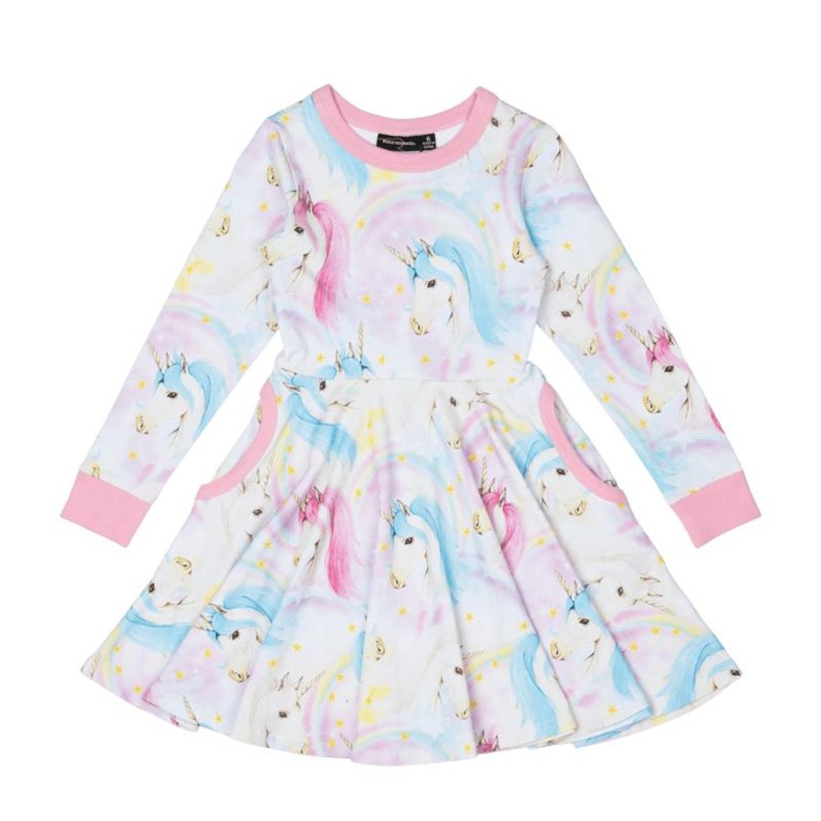 Child [2-14] Rock Your Baby Dresses | Rock Your Baby Fantasia Long Sleeve Waisted Dress