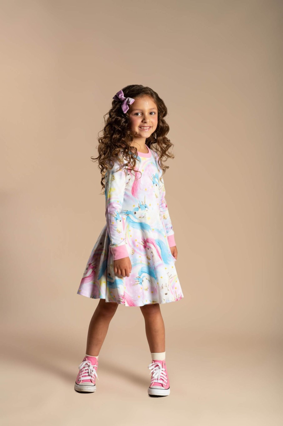 Child [2-14] Rock Your Baby Dresses | Rock Your Baby Fantasia Long Sleeve Waisted Dress