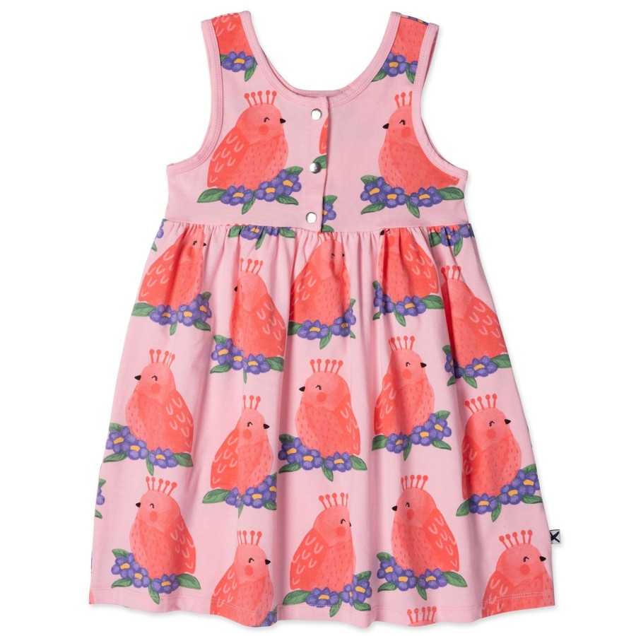 Child [2-14] Minti Dresses | Minti Happy Birds Dress - Pink