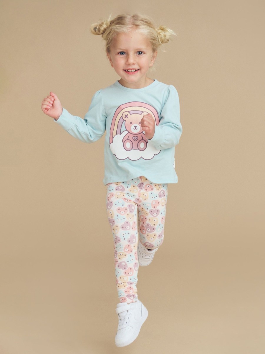 Baby [0-23M] Huxbaby Bottoms | Huxbaby Heart Bear Legging