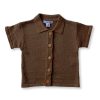 Child [2-14] Grown Knitwear | Grown Linen Knit Shirt - Mocha