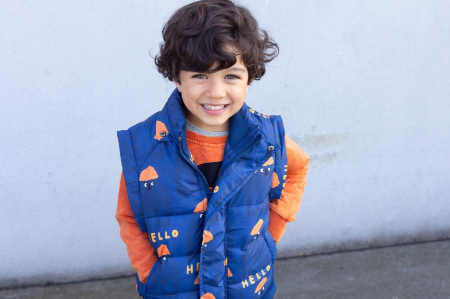 Child [2-14] Minti Outerwear | Minti Hello Yeti Puffa Jacket - Navy