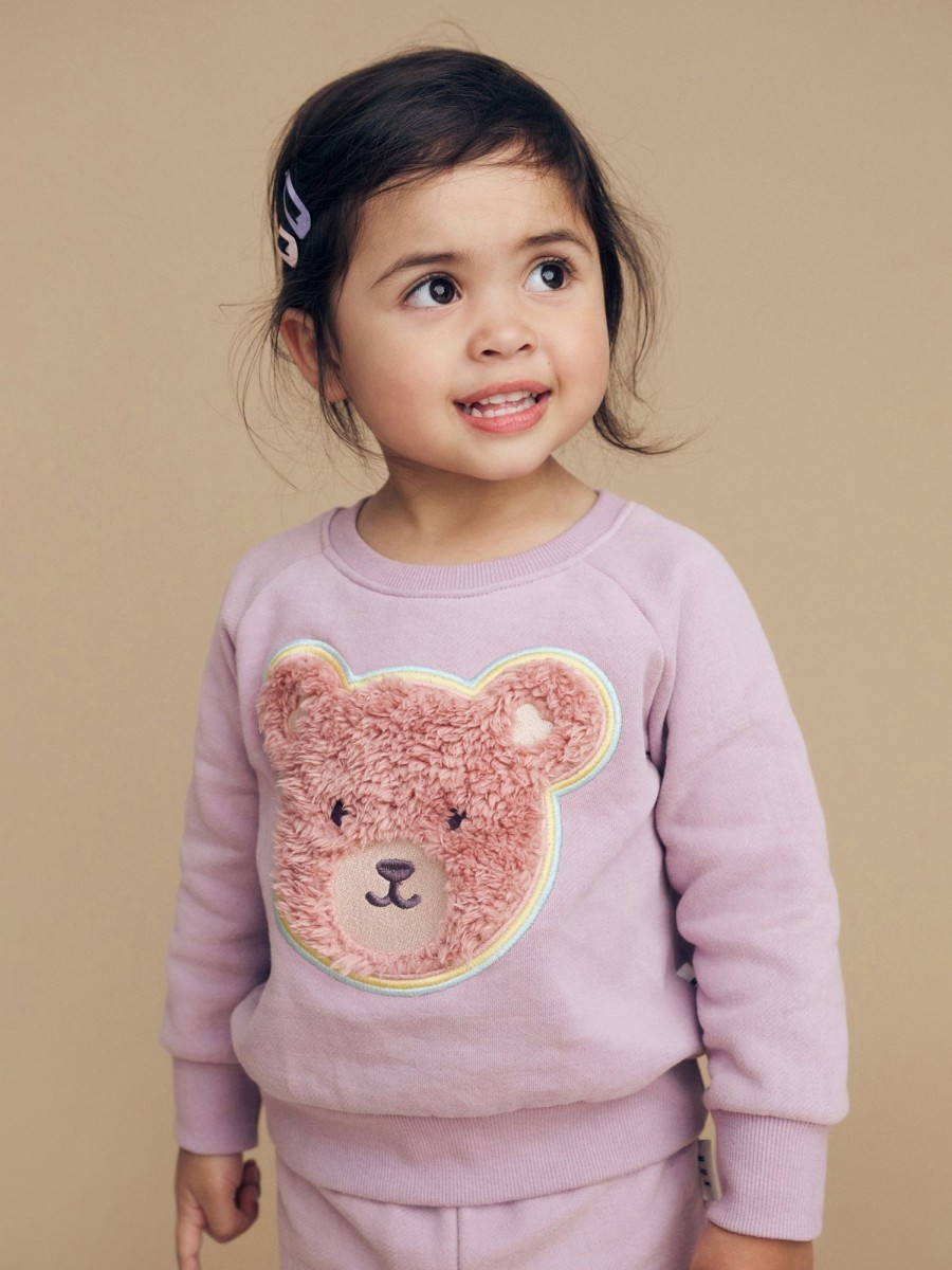 Baby [0-23M] Huxbaby Jumpers | Huxbaby Rainbow Fur Bear Sweatshirt