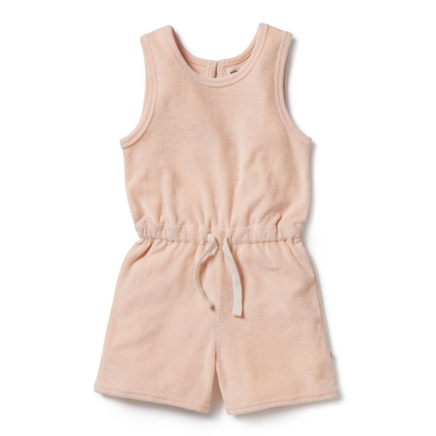 Child [2-14] Wilson & Frenchy Overalls + Playsuits | Wilson And Frenchy Organic Terry Playsuit Antique Pink