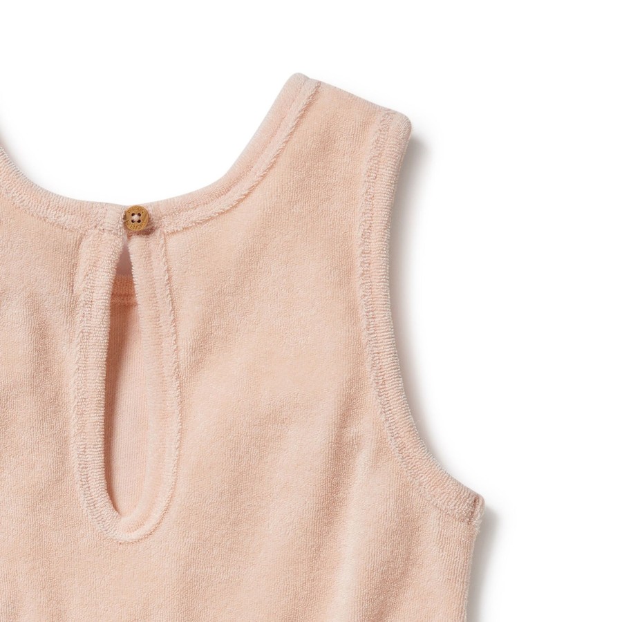 Child [2-14] Wilson & Frenchy Overalls + Playsuits | Wilson And Frenchy Organic Terry Playsuit Antique Pink