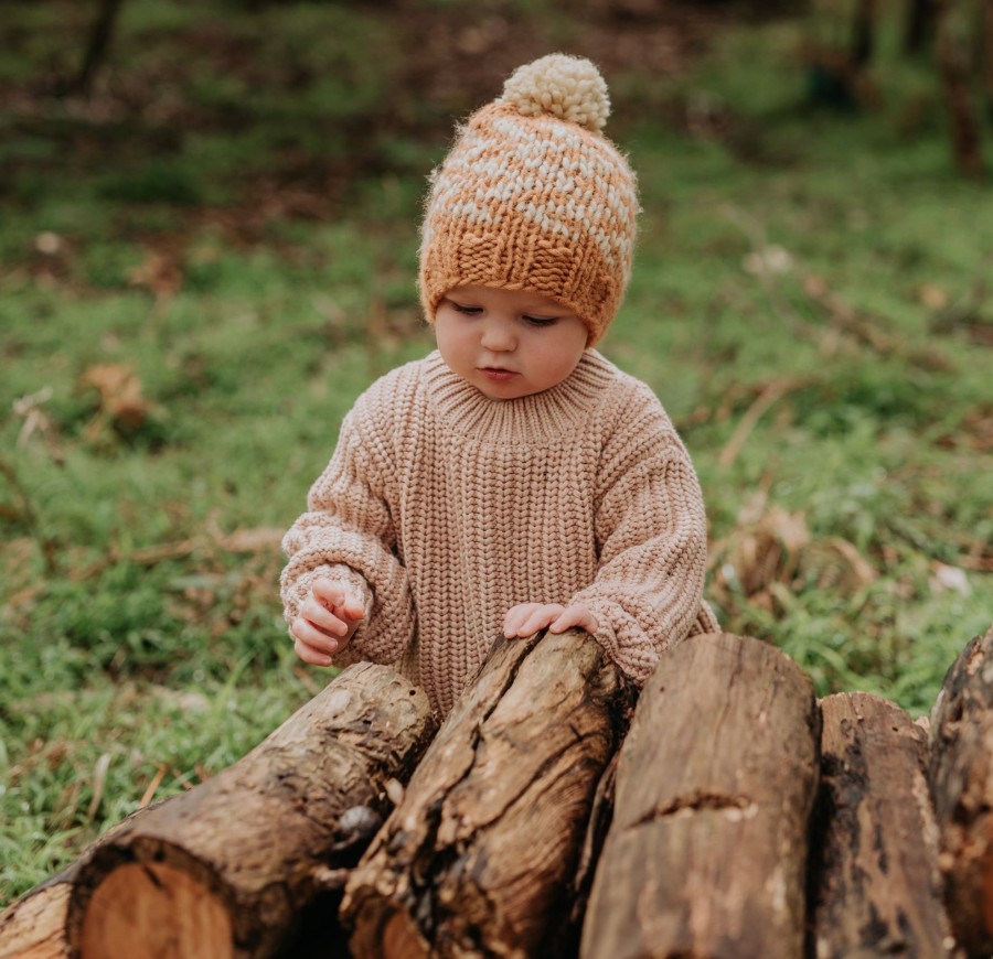 Child [2-14] Acorn Beanies | Acorn Indie Beanie - Caramel