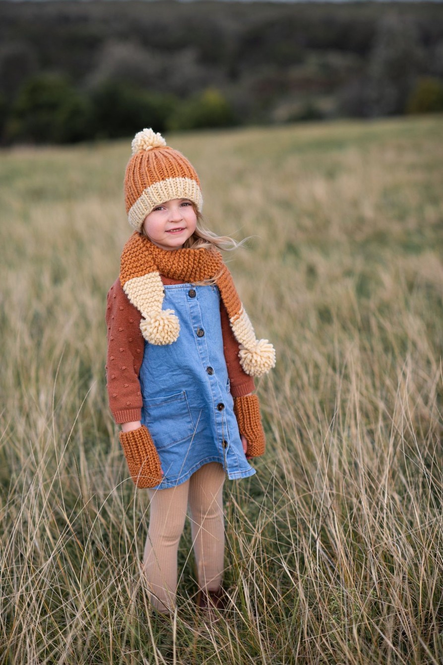 Child [2-14] Acorn Beanies | Acorn Traveller Chunky Beanie - Caramel