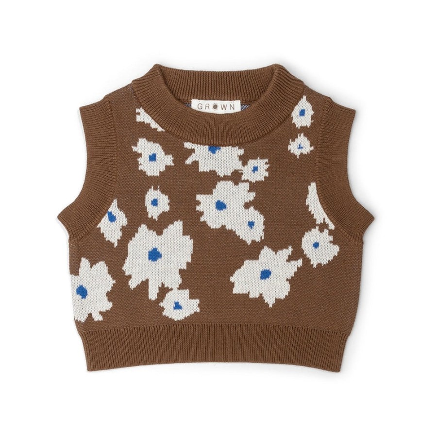 Child [2-14] Grown Knitwear | Grown Organic Knit Top - Petal