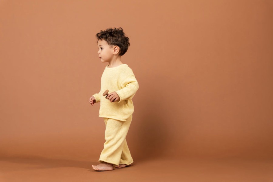 Child [2-14] Grown Jumpers | Grown Beach Pull Over - Lemon