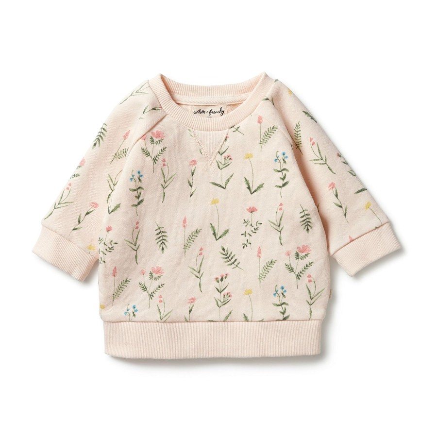 Child [2-14] Wilson & Frenchy Jumpers | Wilson And Frenchy Organic Terry Sweat - Wild Flower