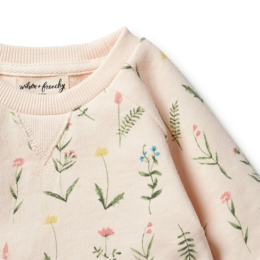 Child [2-14] Wilson & Frenchy Jumpers | Wilson And Frenchy Organic Terry Sweat - Wild Flower