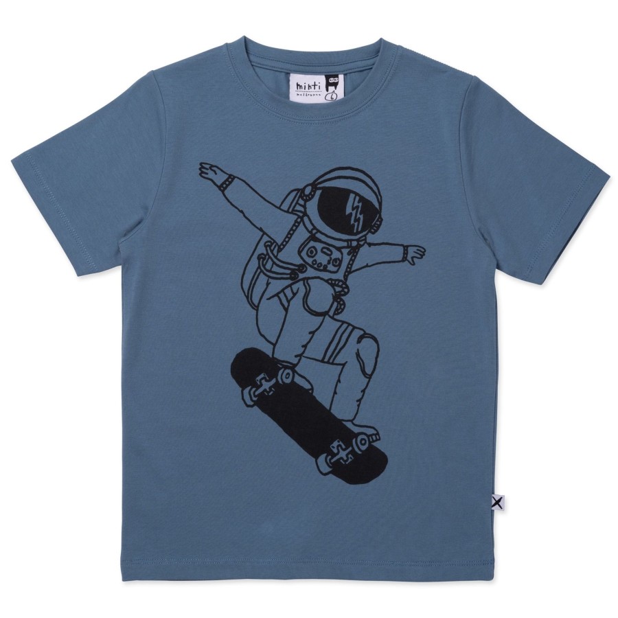 Child [2-14] Minti Tops | Minti Space Skater Tee - Steel