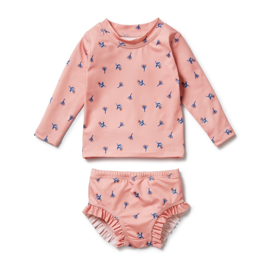 Baby [0-23M] Wilson & Frenchy Swim | Wilson And Frenchy Rashie Swim Set Little Flower