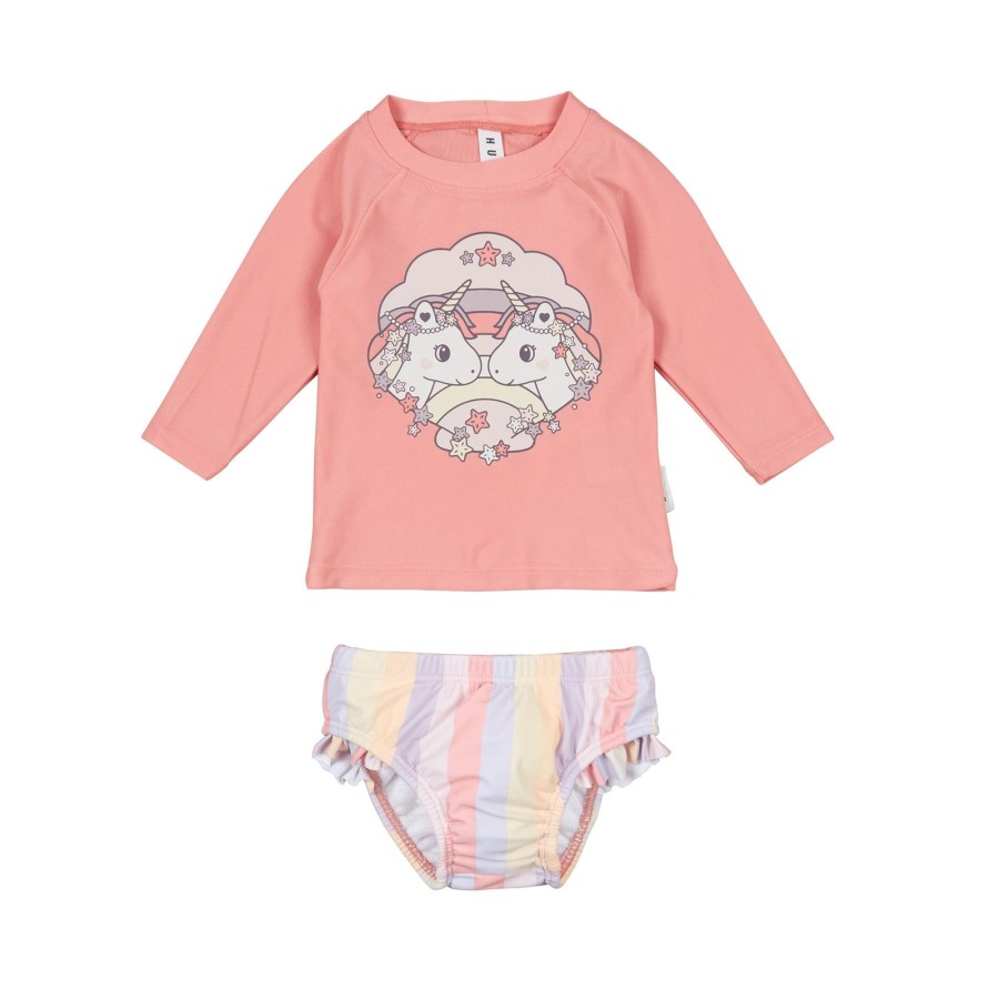 Baby [0-23M] Huxbaby Swim | Huxbaby Seacorn Friends Swim Set - Coral + Multi