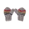 Child [2-14] Acorn Scarves + Mittens | Acorn Rainbow Stripe Mittens - Grey