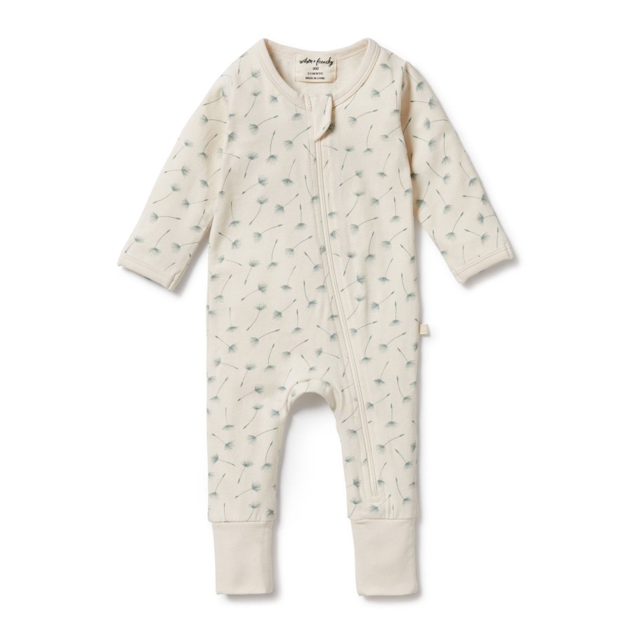 Baby [0-23M] Wilson & Frenchy All In One | Wilson And Frenchy Organic Zipsuit With Feet Float Away