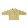 Child [2-14] Grown Knitwear | Grown Sunshine Button Up Jumper - Lemon