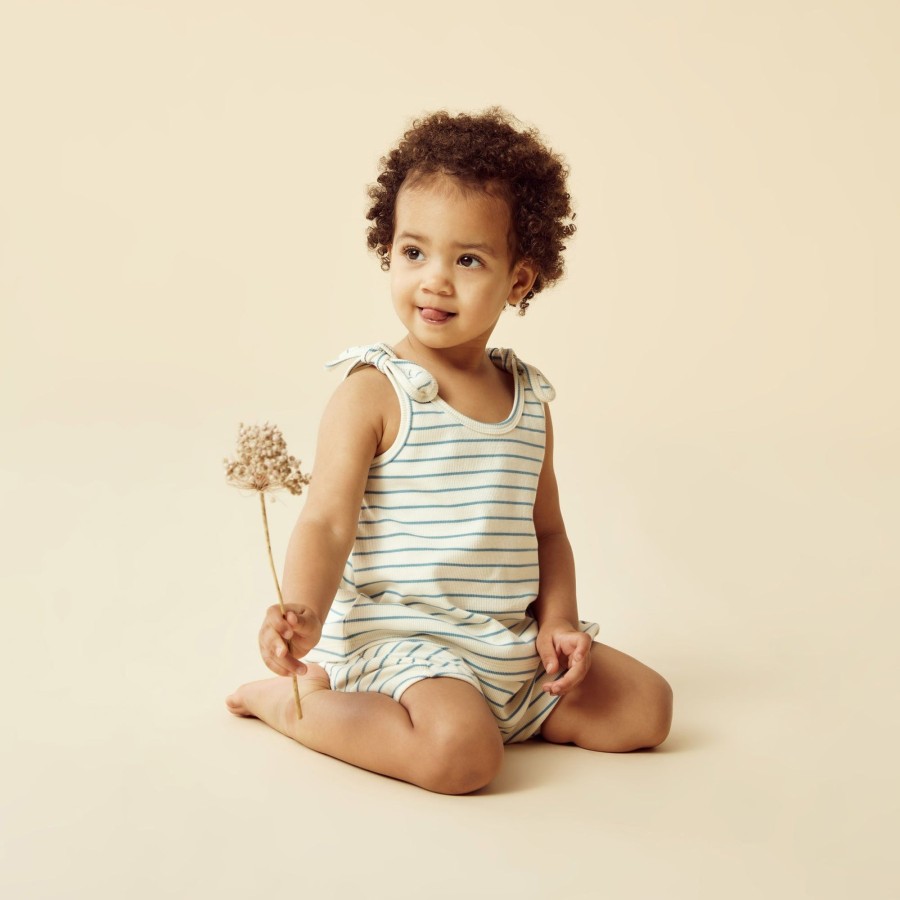 Baby [0-23M] Wilson & Frenchy Bottoms | Wilson And Frenchy Organic Bloomer Short Petit Blue