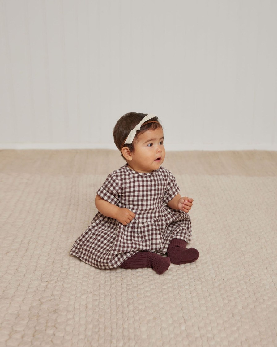 Baby [0-23M] Quincy Mae Dresses | Quincy Mae Brielle Dress - Plum Gingham