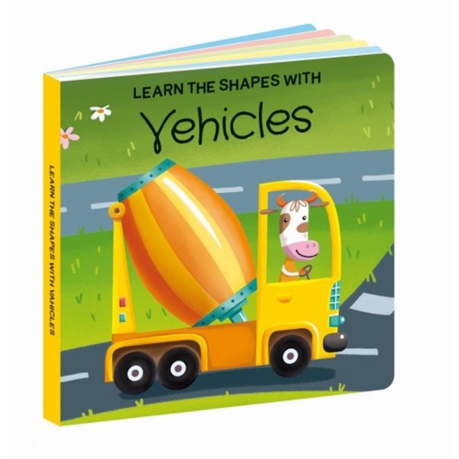 Play + Learn Sassi Puzzles | Learn Shapes Puzzle + Book Set - Vehicles