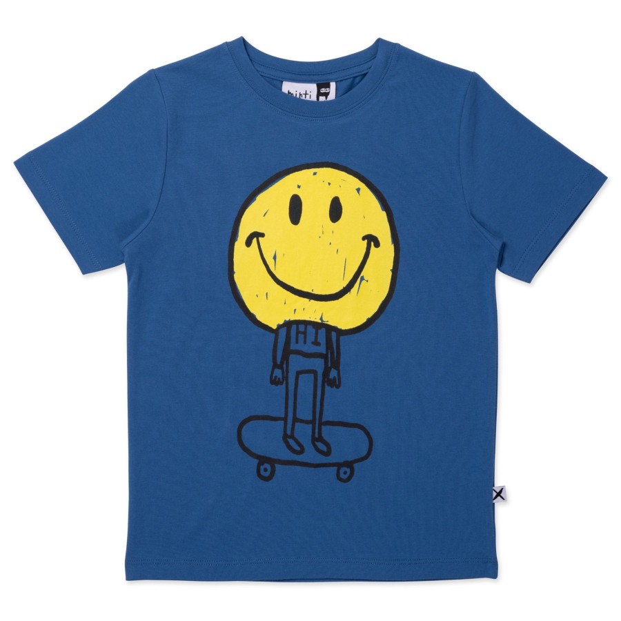 Child [2-14] Minti Tops | Minti Happy Skater Tee - Blue