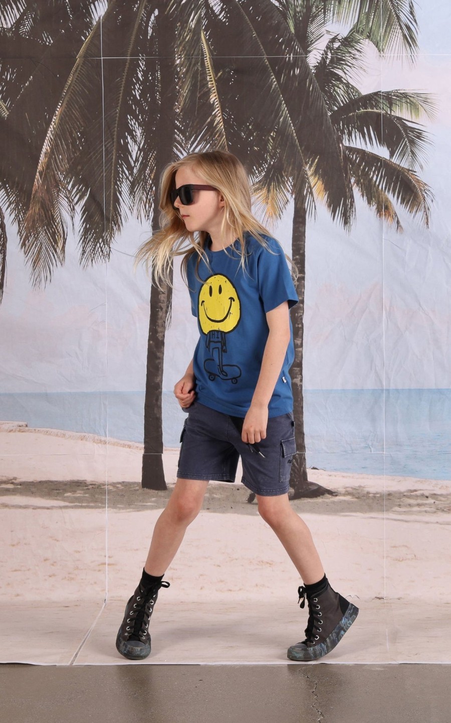 Child [2-14] Minti Tops | Minti Happy Skater Tee - Blue