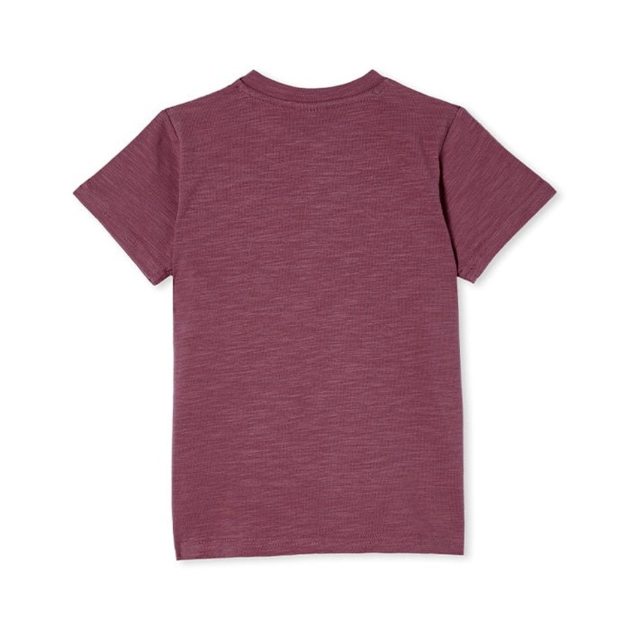 Child [2-14] Milky Tops | Milky Plum Slub Henley - Plum