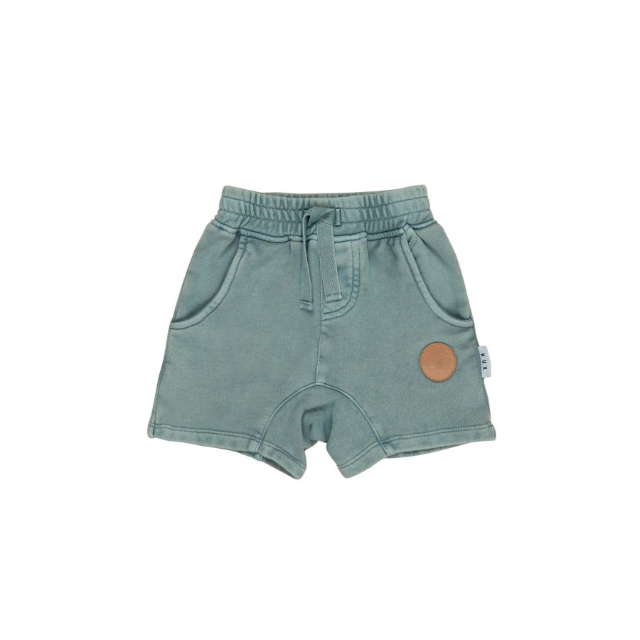 Baby [0-23M] Huxbaby Bottoms | Huxbaby Vintage Slate Slouch Shorts