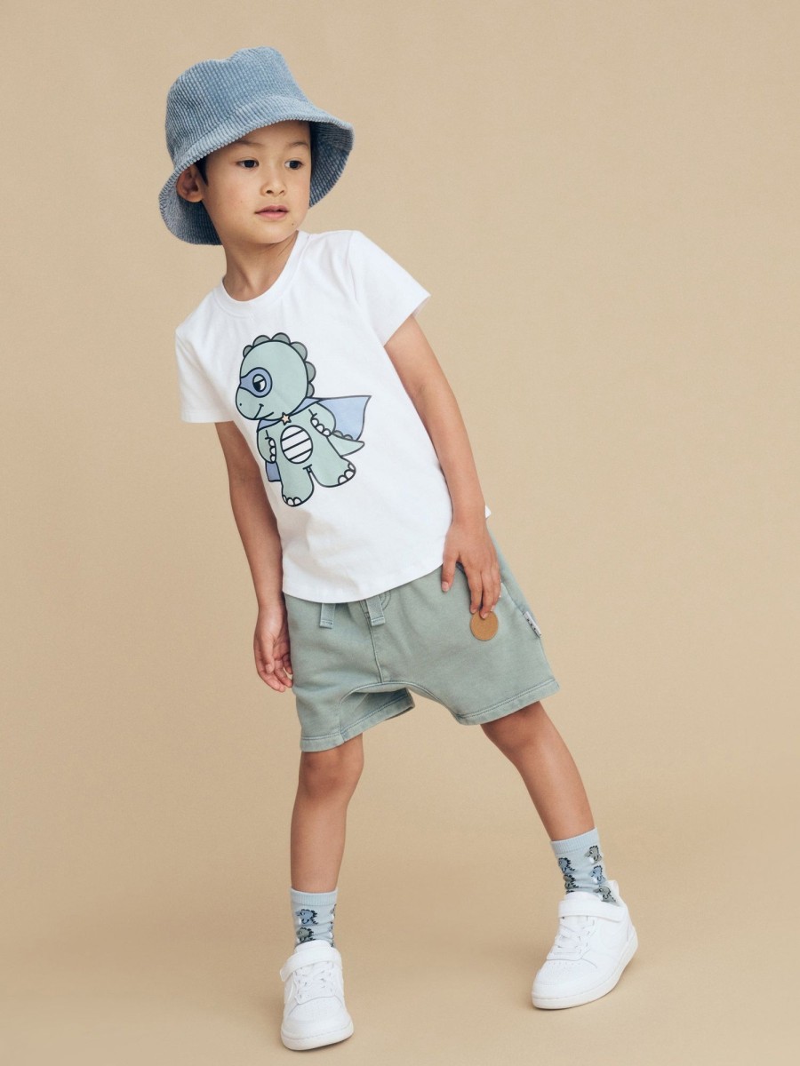 Baby [0-23M] Huxbaby Bottoms | Huxbaby Vintage Slate Slouch Shorts