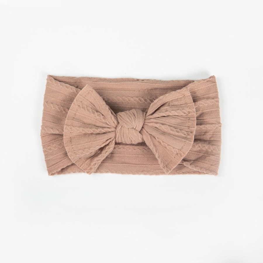 Child [2-14] Wild Kind Hair Accessories | Wild Kind Ayla Wide Bow Headband - Butterscotch