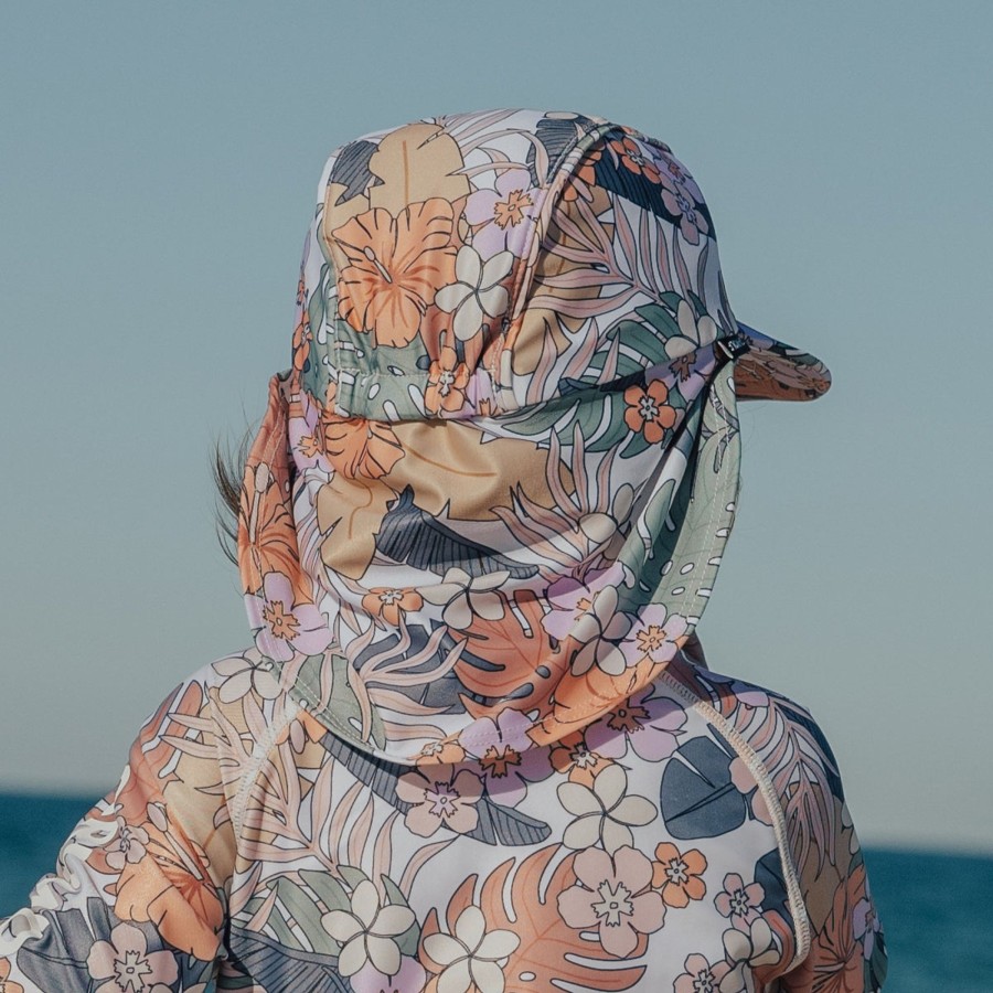 Child [2-14] Crywolf Swim | Crywolf Legionnaire Hat Tropical Floral