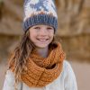 Child [2-14] Acorn Beanies | Acorn Dino Beanie - Grey & Caramel