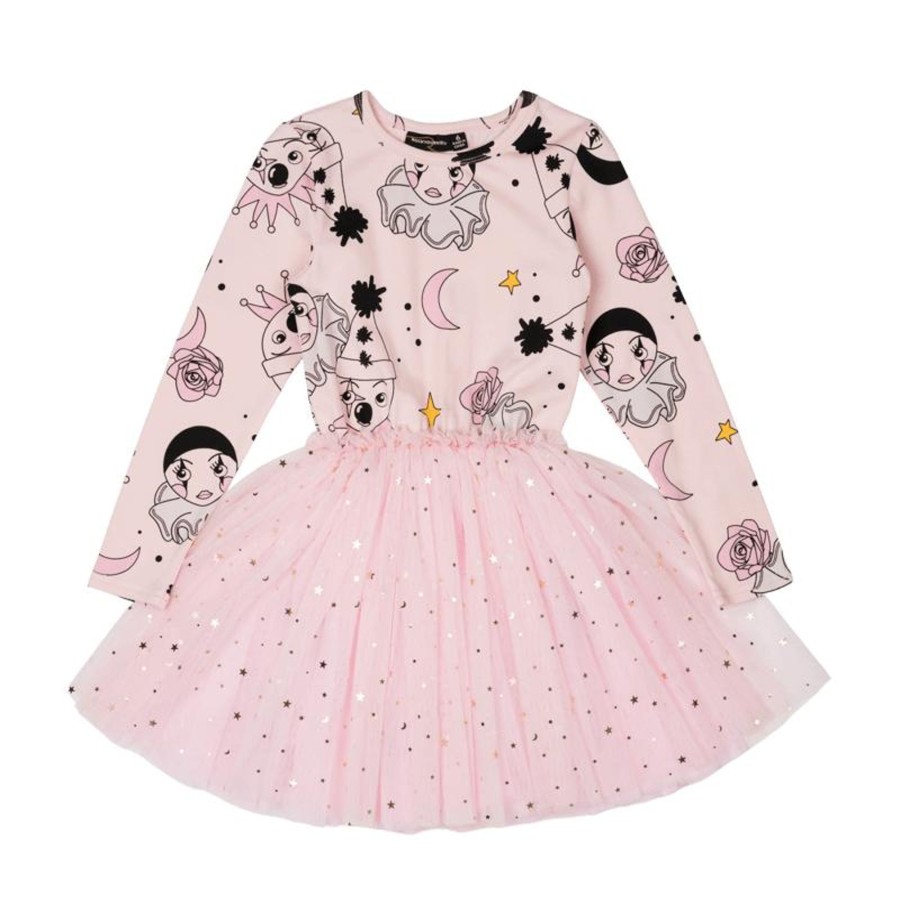 Child [2-14] Rock Your Baby Dresses | Rock Your Baby Pierrot Long Sleeve Circus Dress