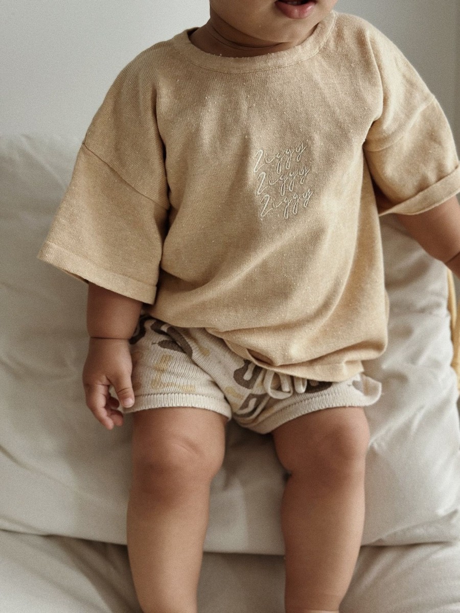 Child [2-14] Ziggy Lou Knitwear | Ziggy Lou - Signature Tee | Sand Fleck