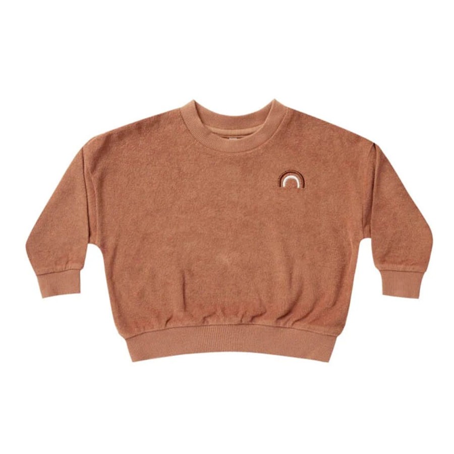 Child [2-14] Rylee + Cru Jumpers | Rylee + Cru Terry Crewneck - Terracotta