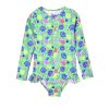 Child [2-14] Milky Swim | Milky Peacock Long Sleeve Swimsuit - Peacock Green