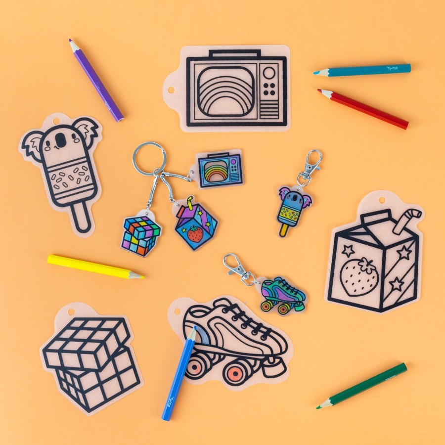 Play + Learn Tiger Tribe Craft | Shrinkorama - Bag Tags