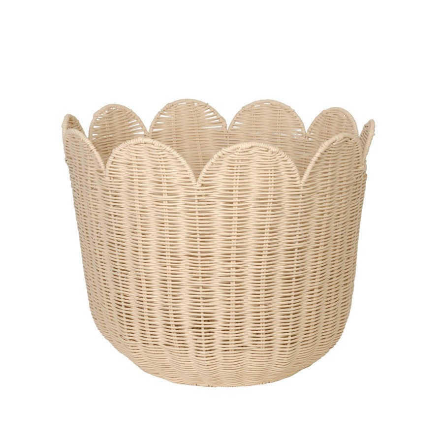 Play + Learn Olli Ella Dolls + Accessories | Olli Ella Rattan Tulip Basket - Nude