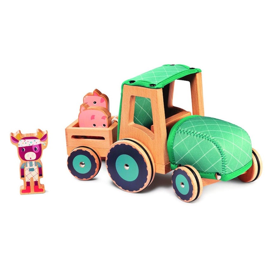 Play + Learn Lilliputiens Wooden Toys | Lilliputiens - Tractor