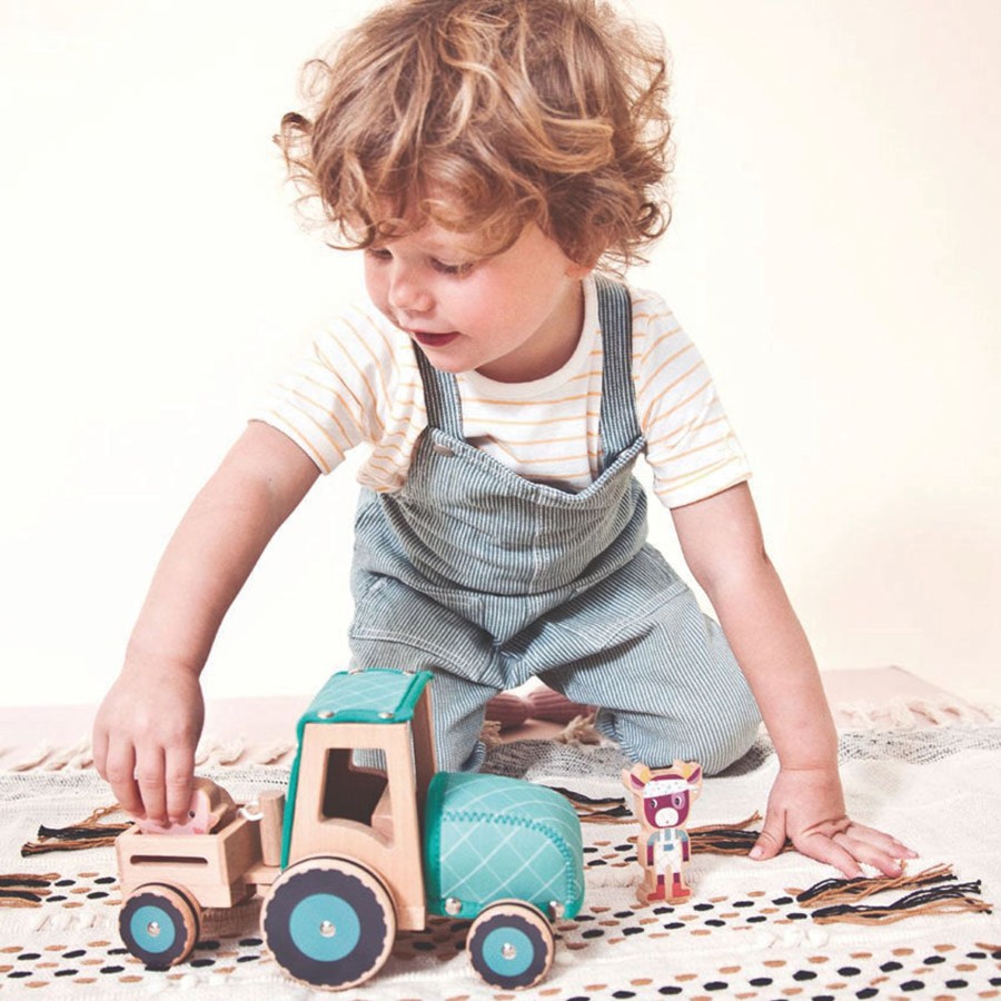 Play + Learn Lilliputiens Wooden Toys | Lilliputiens - Tractor