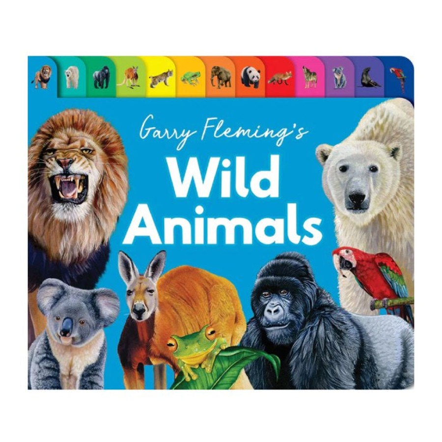 Play + Learn Lake Press Books | Chunky Tabbed Board Book - Wild Animals Of The World