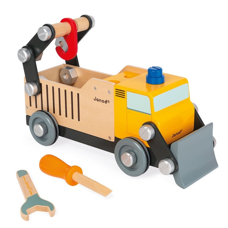 Play + Learn Janod Vehicles | Janod - Bricokids Diy Construction Truck