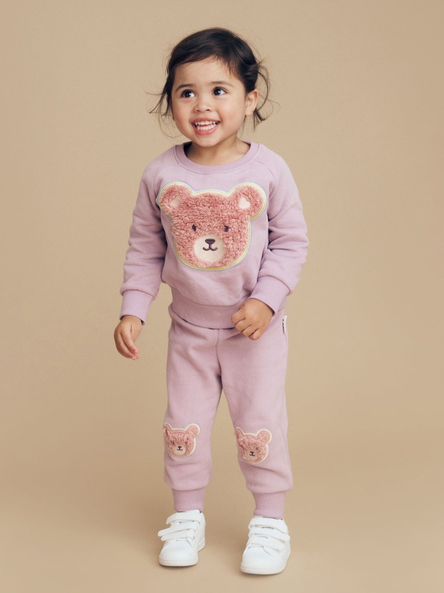 Child [2-14] Huxbaby Bottoms | Huxbaby Rainbow Fur Bear Retro Track Pant