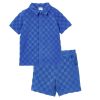 Baby [0-23M] Milky Bottoms | Milky Terry Towelling Set - Ocean Blue